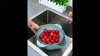 4-1 Colander with Mixing Bowl Set for Kitchen Food Pasta And Rice Strainer Fruit Cleaner Veggie Wash