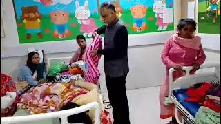 Blankets distribution in district hospital sector 39 noida for patient 