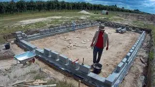 Budowa w pojedynkę 5# murowanie ścian fundamentowych