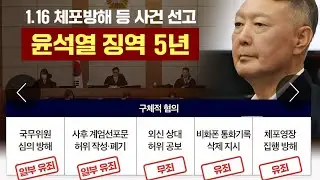 윤석열, 징역 5년을 선고받다