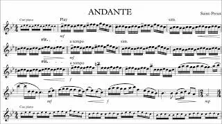 Flute Play-along - Saint-preux - Andante - with sheet music