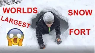 WORLDS LARGEST SNOW FORT (new crib tour)