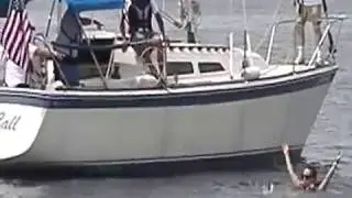 Man overboard recovery from sailboat