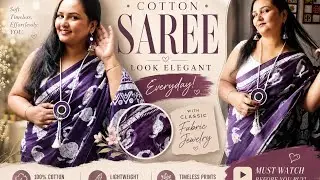 Trending Saree Styling With Handmade Fabric Jewellery @DearlyDeepti 