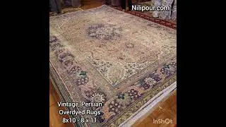 Nilipour Oriental Rugs- Son of Indigo Collection- Vintage Persian Overdyed Rugs- 8x10 & 8x11 JUST IN
