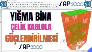 SAP2000'de Yığma Bina Çelik Kablo Elemanlarla Güçlendirilmesi | Modal Analiz