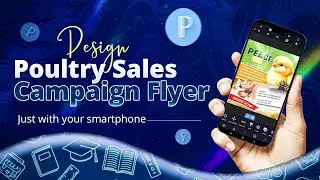 Promotional flyer with Smartphone. 