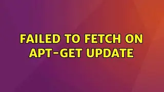 Failed to fetch on apt-get update