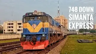 || Late running 748 Down Simanta Express entering Khulna with EMD GT42AC 6604 ||