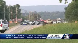 Suspect in custody following vehicle pursuit, standoff in Prairie Grove