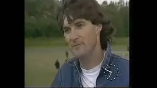 Artist Chris Stevens at Sunderland Football Club in 1983