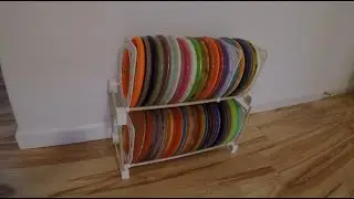 Disc Golf Storage Rack/Shelf made from 3D Printed Parts (Free Files) and Wooden Dowels for only $5.