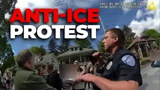 Police Body Cam Footage from Anti-ICE Protest and Arrest in New York