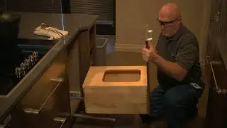 Base Waste Basket Cabinet Adjustments | Omega Cabinetry