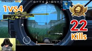 EP24: The best 1VS4 22Kills Map Sanhok | PUBG Mobile Cambodia