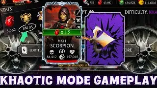 Khaotic Mode The Krypt Gameplay | MK11 Scorpion 🦂 Basic Combo&rsquo;s are Best in Mortal Kombat Mobile