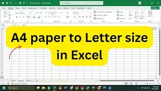 How to change A4 paper to Letter size in Excel