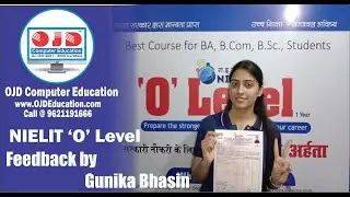 Gunika Bhasin received Nielit O level certificate from ojd computer education, GomtiNagar, Lucknow