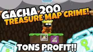 PROFIT PULUHAN DL!! NYOBA GACHA 200 TREASURE MAP CRIME! - Growtopia