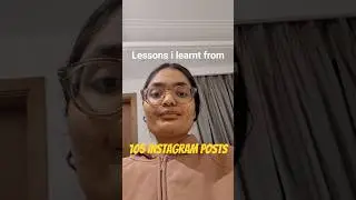105 posts on Instagram taught me this #contentcreation #lesson #youtubeshorts