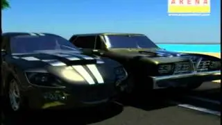 Car racing animation in 3d max