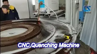welded structure shaft cnc induction quenching machine with work table system