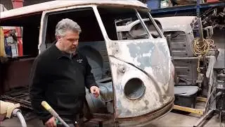 1958 Volkswagen Bus Transporter, Part 2 ,  Metal Work Begins,  lastchanceautorestore com