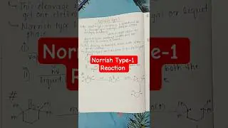 ✍️📜💯Norrish Type-1 reaction.....|| photochemistry name reaction.......|| chemistry notes..........
