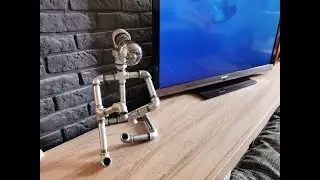 How to - robot pipe industrial table lamp / pipe man lamp