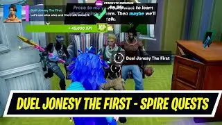 Duel Jonesy The First locations in Fortnite - Raz Spire Quest