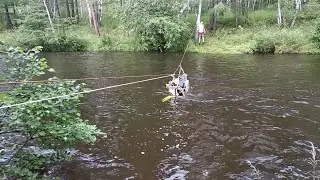 Мотоблуд. Переправа мотоциклов через реку.
