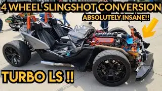4 Wheel Polaris Slingshot Conversion With a Turbo LS !! #turbo #ls #slingshot