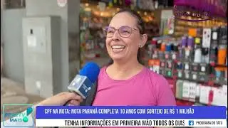 CPF na nota: nota paran&aacute; completa 10 anos com sorteio de R$ 1 milh&atilde;o