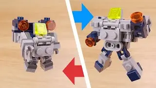 Как построить из миниатюрного ребенка LEGO Kid гигантского робота-трансформера - GIant Mini