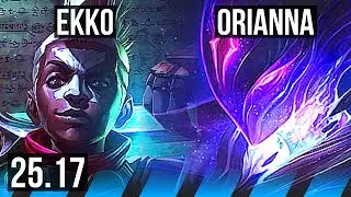 EKKO vs ORIANNA (MID) | 14/3/10 | EUW Master | 25.17