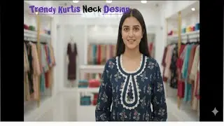Trendy Neck Design Cutting Stitching with Lacel #neckdesigntutorial 