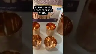 Copper jag and 4 glass ₹1650/-DM Me on WhatsApp 7013872874