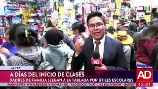 Los padres acuden a La Tablada en busca de útiles y uniformes para el inicio de clases
