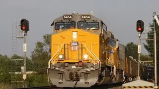 Westbound UP OCS rumbling through Elkhorn with a new repaint and a friendly crew!
