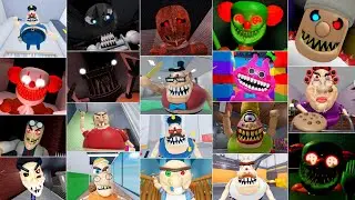 EVIL GRANDMA, TEAM SCHOOL, BABY BOBBY'S, EVIL GRANDPA, SCARY'S DINER, ALL DECENT OBBIES JUMPSCARE