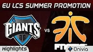 GIA vs FNA Highlights Game 1 LCS Summer Promotion 2017 Giants vs Fnatic Academy