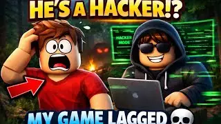HE'S A HACKER!?😱 MY Game Lagged in Roblox
