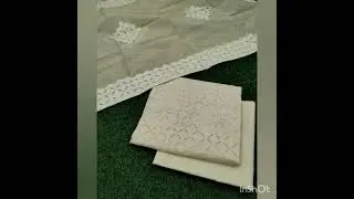 🌹Beautiful hand Applique Work Dress Meterial Cotton fabric with Organdy Cotton Soft Price  2250/-