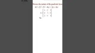 Nature of the Quadratic form