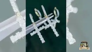 Diamond Cross Earrings