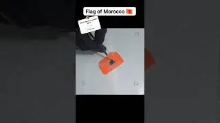 ASMR Flag of Morocco #morocco #maghrib #casablanca #pigmentplay #fypシ #shorts #satisfying #art #pov