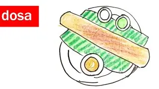 🎨 How to Draw a Yummy Dosa! | Easy Step-by-Step Drawing for Kids