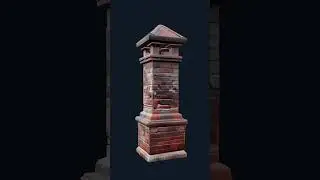 Game-Ready Old Brick Chimney 3D Model - Weathered Rustic Architectural Asset #DailyAssets