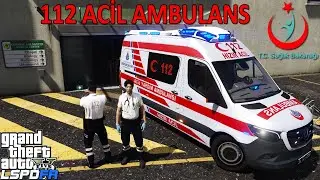 GTA 5 112 AMBULANS MODU | BOL ÇAKARLI MERCEDES SPRİNTER | LSPDFR