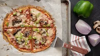 Spaghetti Squash Crust Veggie Pizza Recipe